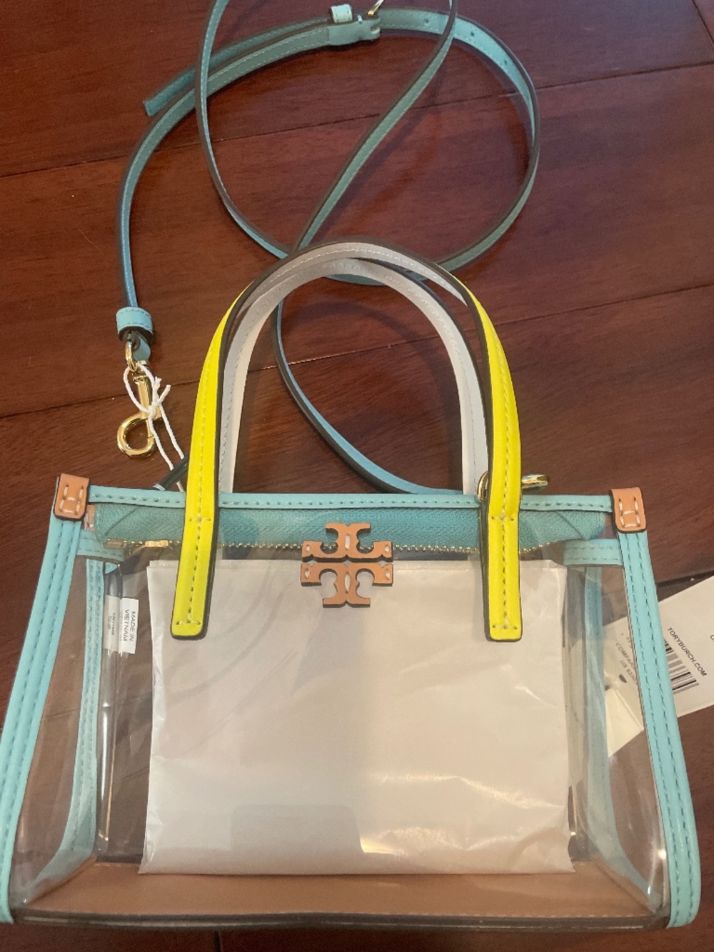 Brand New NWT Tory Burch Blake Clear Mini Tote purse bag TB - Picture 1 of 16